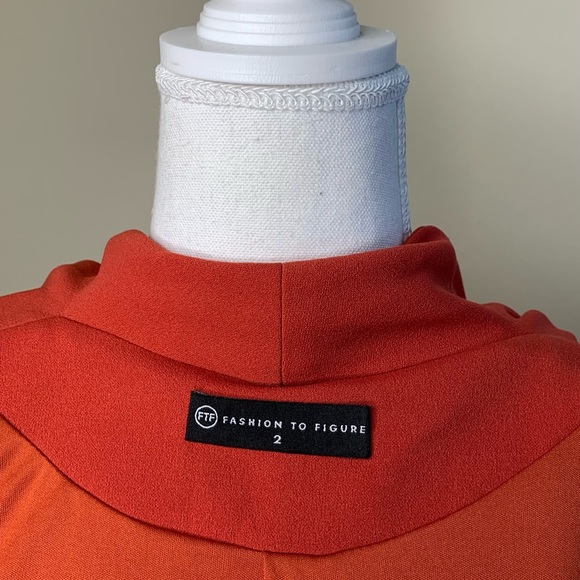 FASHION TO FIGURE: Orange Blazer Jacket - Hook & Eye Closure (FTF) 🦆 - Picture 6 of 6